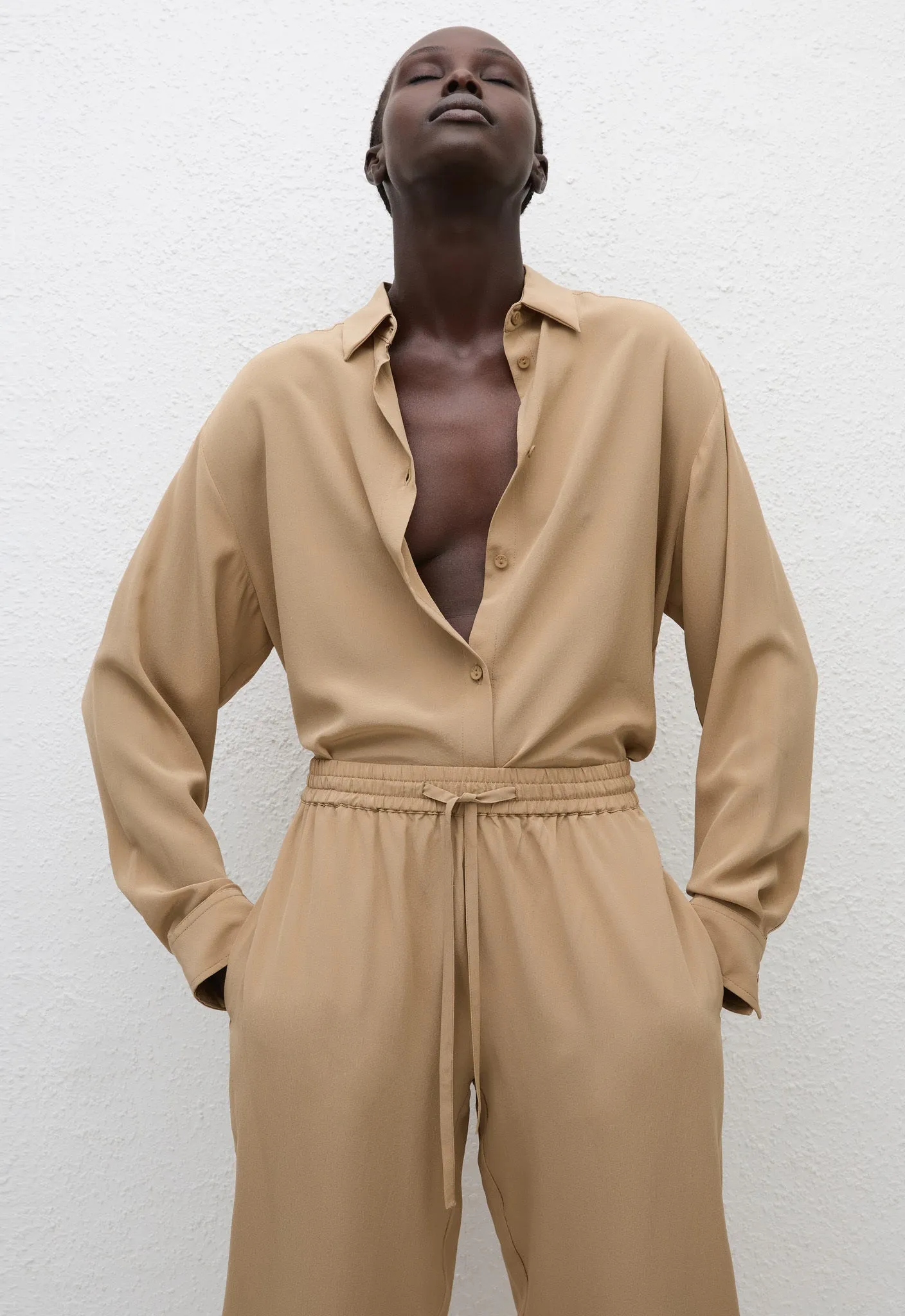 Drawstring Trouser - Stone sold by Matteau product image thumbnail 2