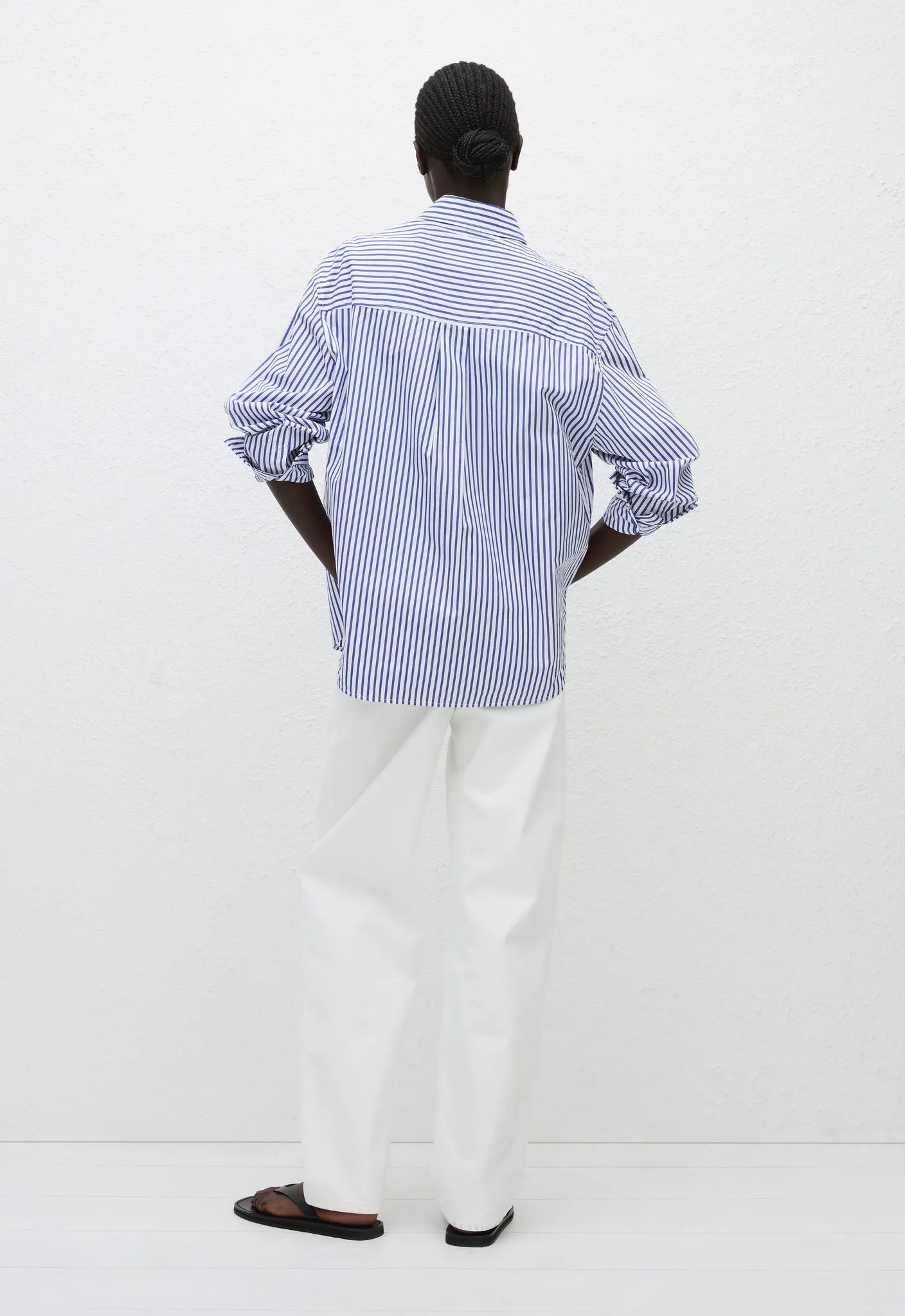 Classic Stripe Shirt - Cobalt Stripe sold by Matteau product image thumbnail 3