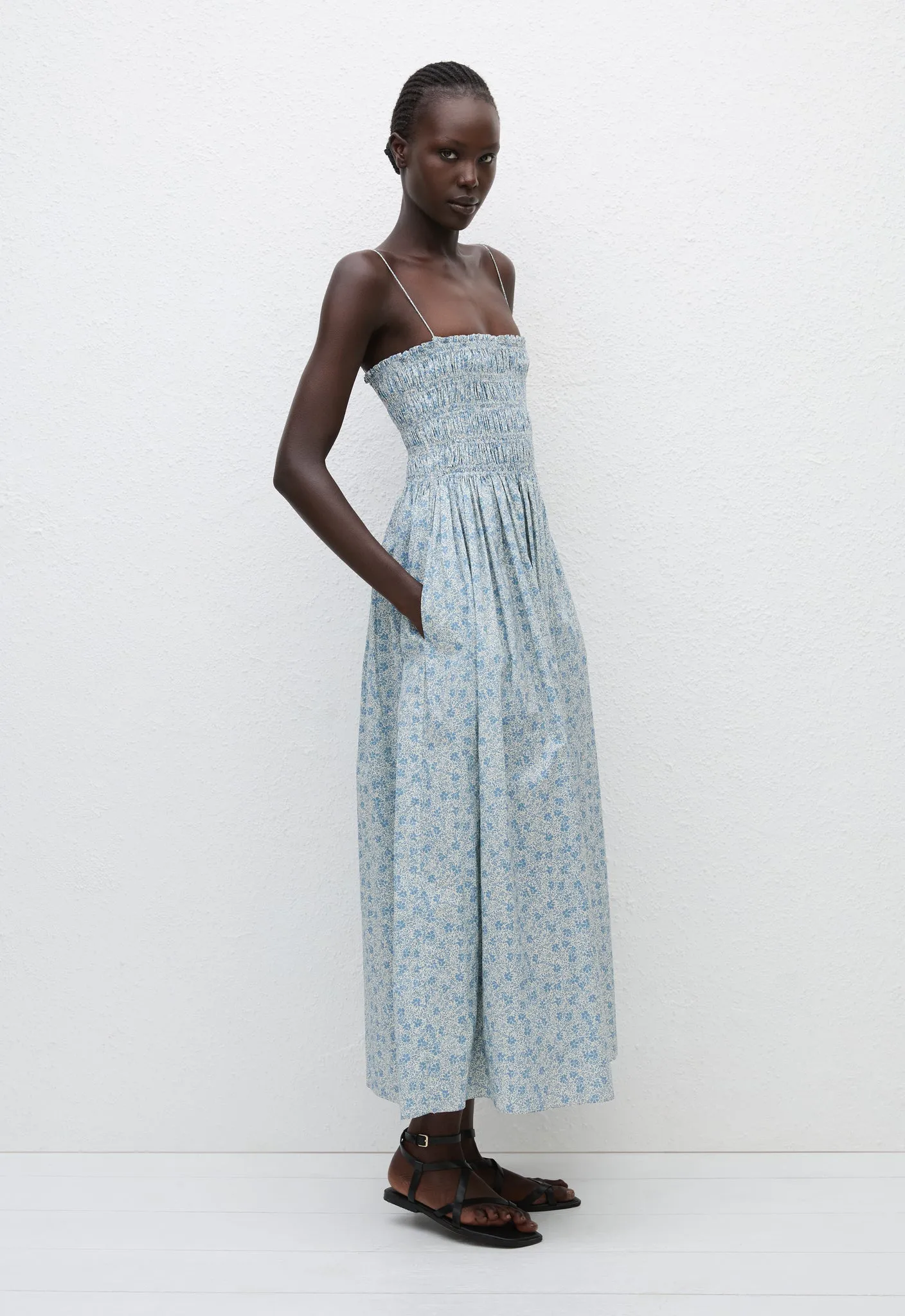 Shirred Bodice Dress - Cornflower sold by Matteau product image thumbnail 3