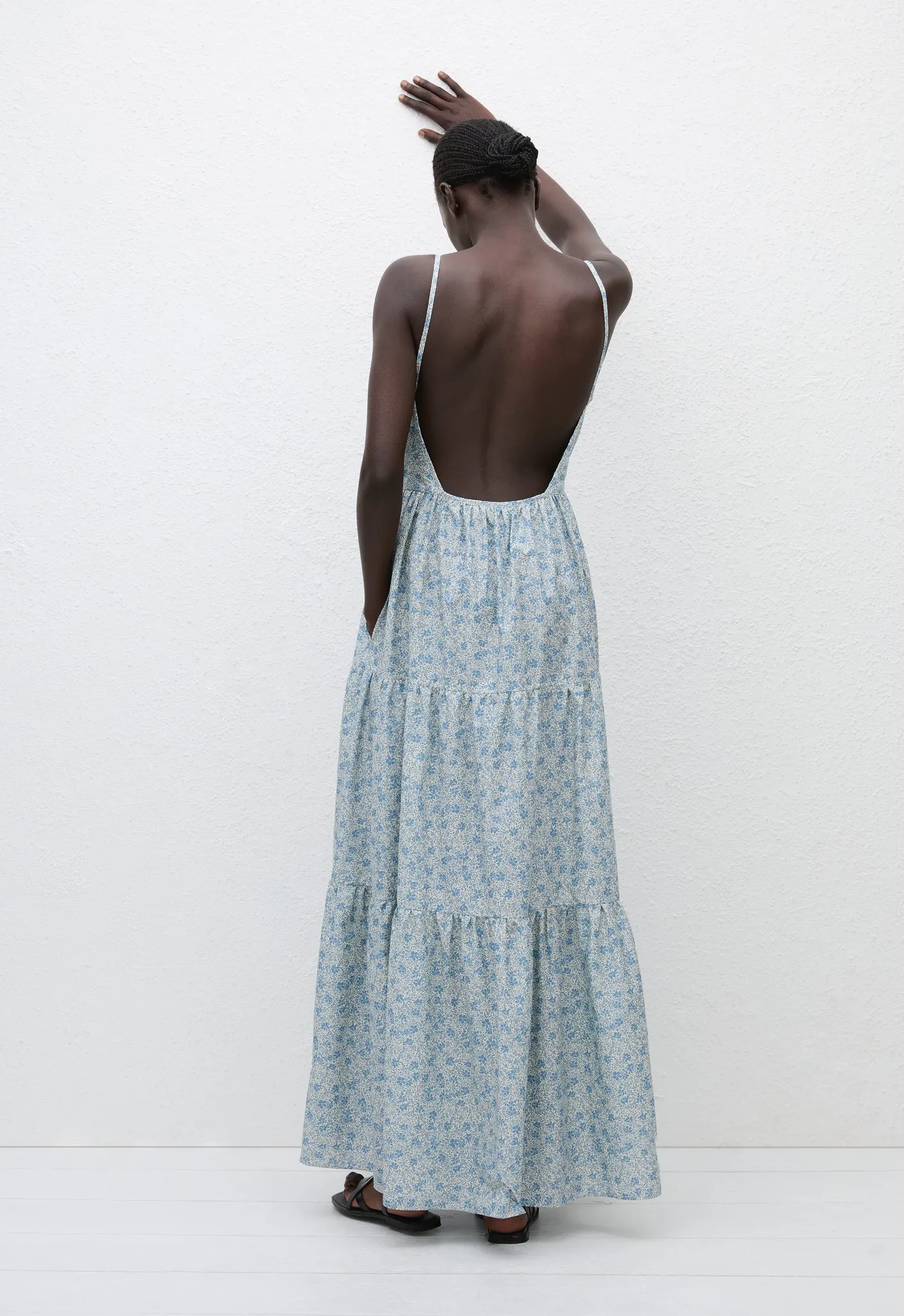 Tiered Low Back Sundress - Cornflower sold by Matteau product image thumbnail 4