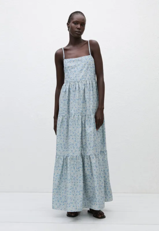 Tiered Low Back Sundress - Cornflower sold by Matteau