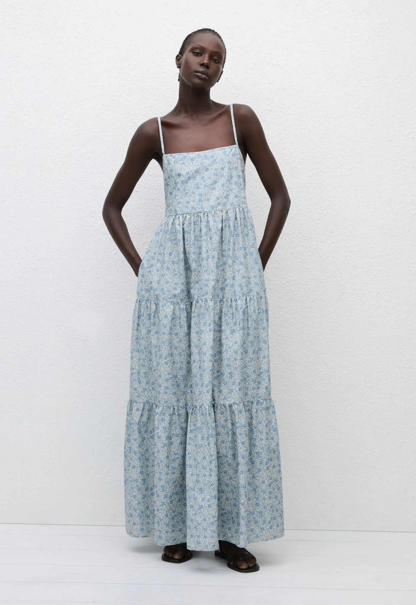 Tiered Low Back Sundress - Cornflower sold by Matteau product image thumbnail 3