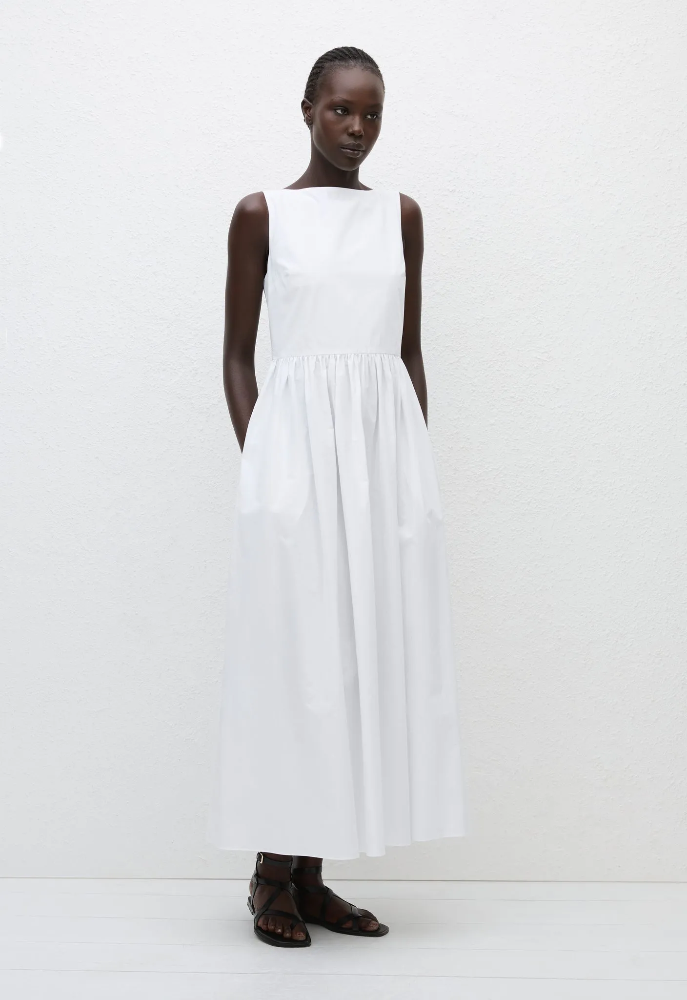 Tie Back Midi Dress - White sold by Matteau product image thumbnail 4