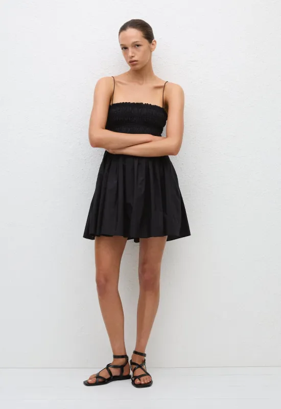Shirred Bodice Mini Dress - Black sold by Matteau