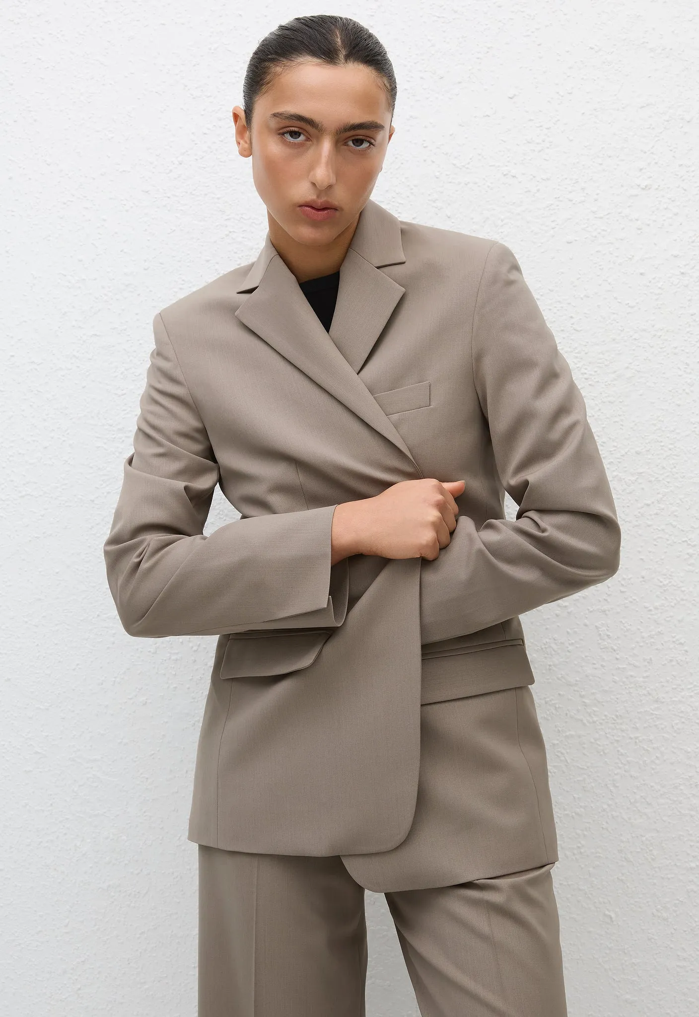 Relaxed Tailored Blazer - Taupe sold by Matteau product image thumbnail 3