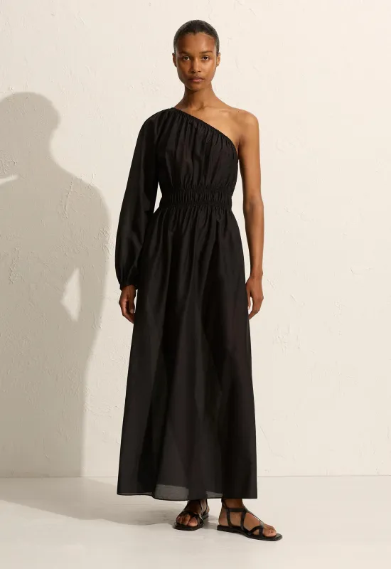 Single Sleeve Maxi Dress - Black sold by Matteau