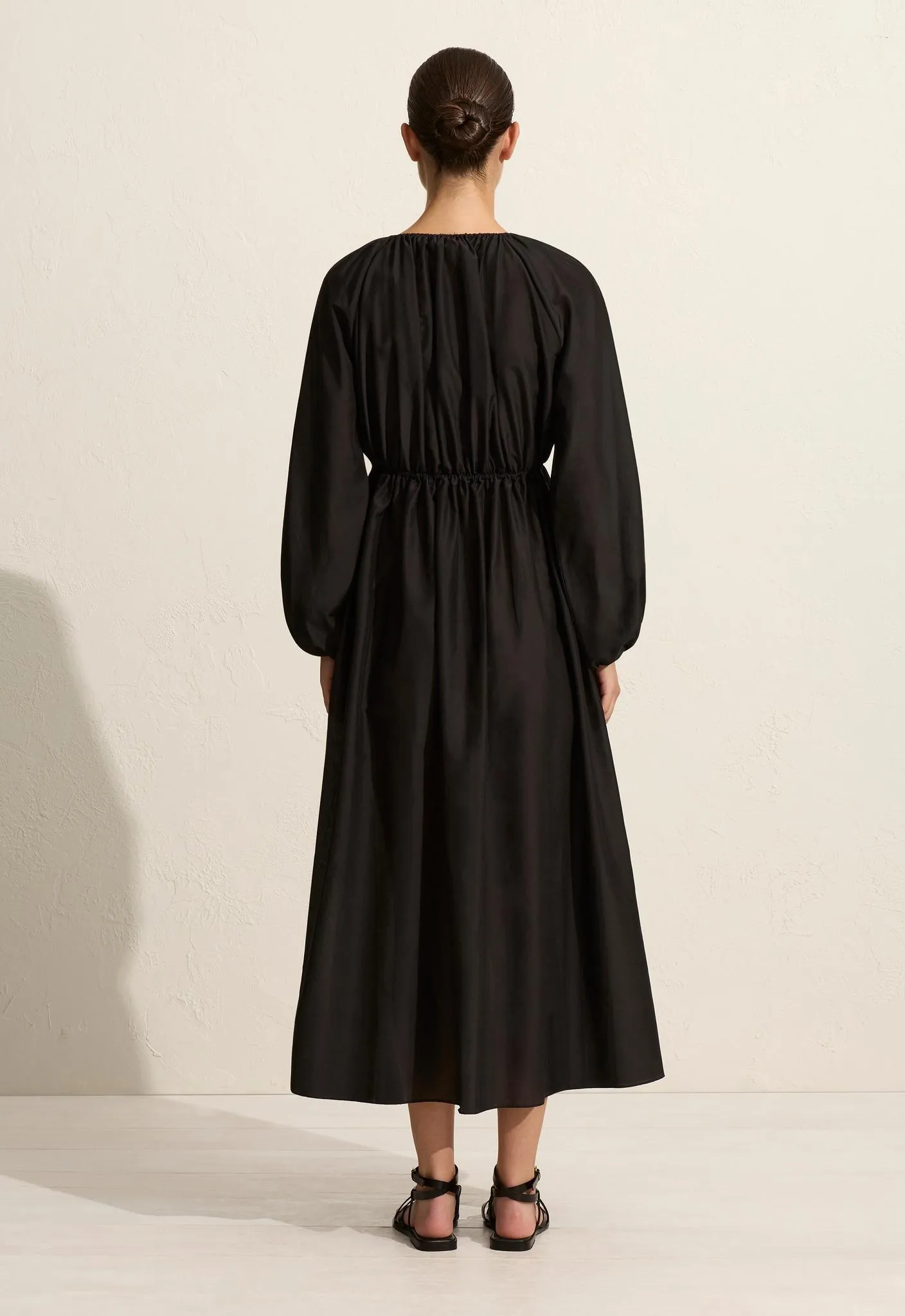 V-Neck Tie Dress - Black sold by Matteau product image thumbnail 4