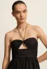 Bandeau Rouched Sundress - Black sold by Matteau