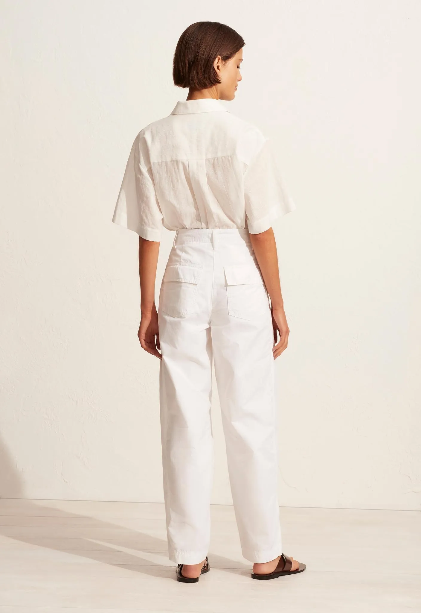 Embroidered Short Sleeve Shirt - White sold by Matteau product image thumbnail 4