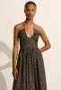 Drawcord Halter Sundress - Meadow sold by Matteau