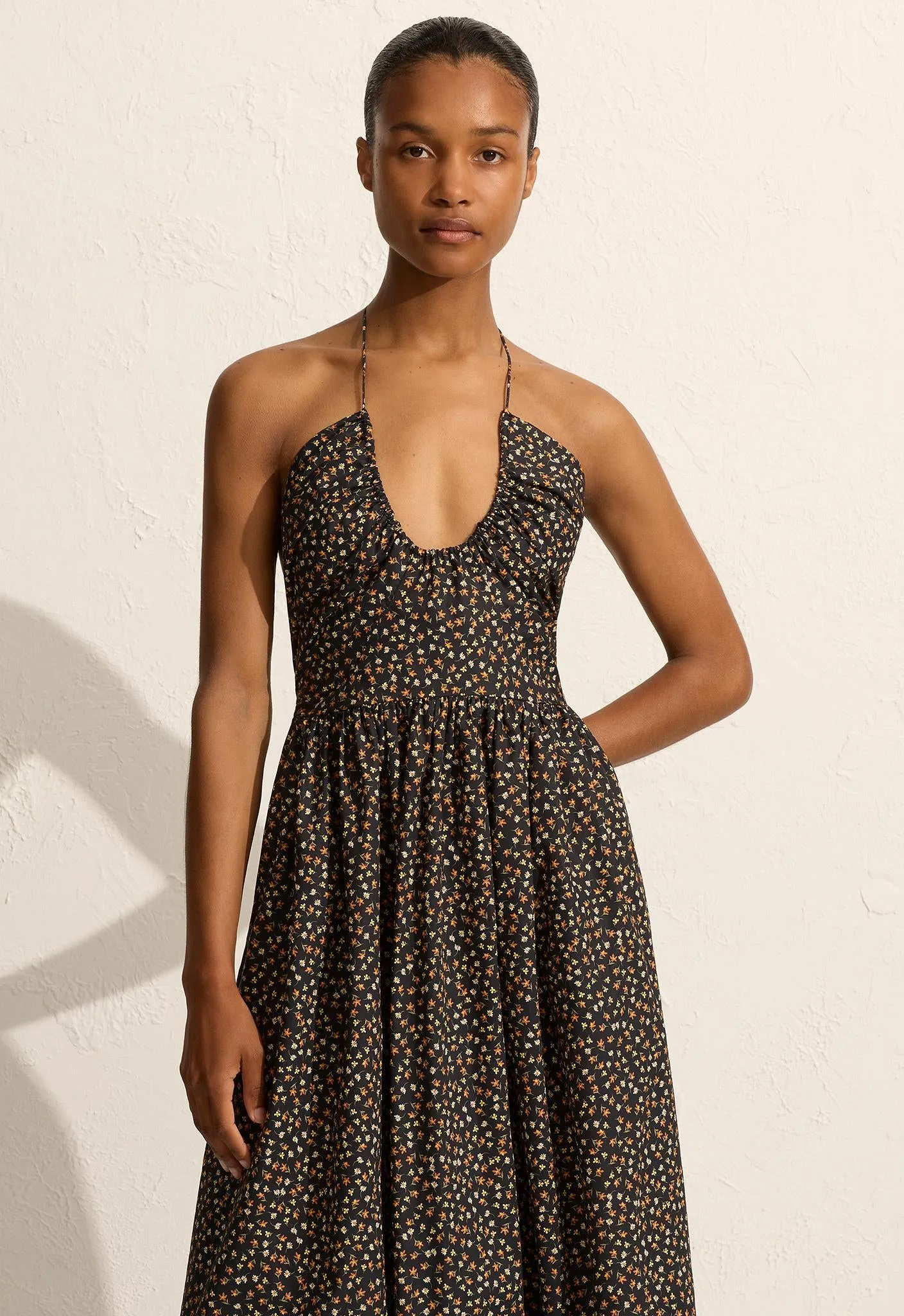 Drawcord Halter Sundress - Meadow sold by Matteau product image thumbnail 2