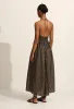 Drawcord Halter Sundress - Meadow sold by Matteau