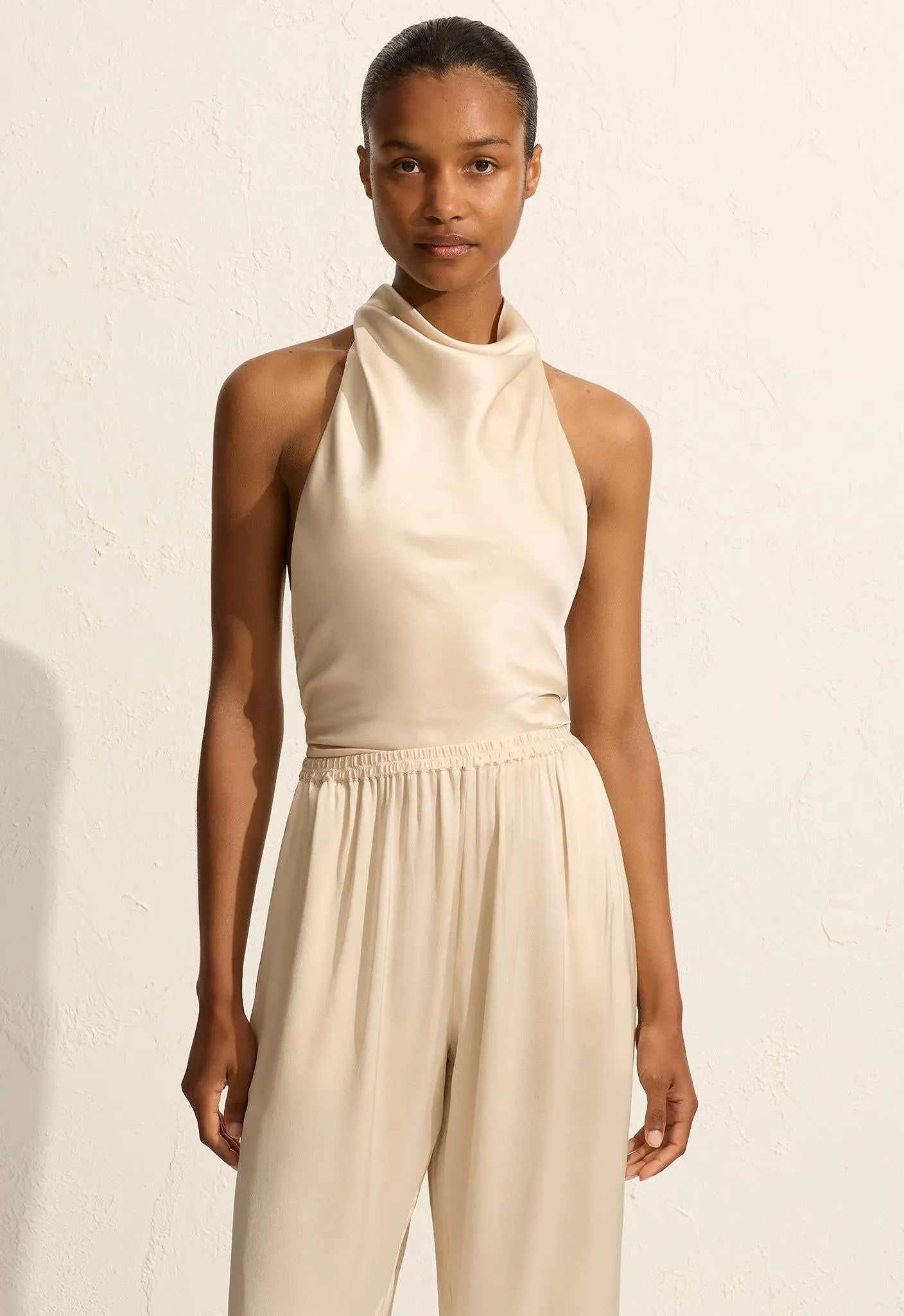 Relaxed Satin Pant - Ivory sold by Matteau product image thumbnail 2