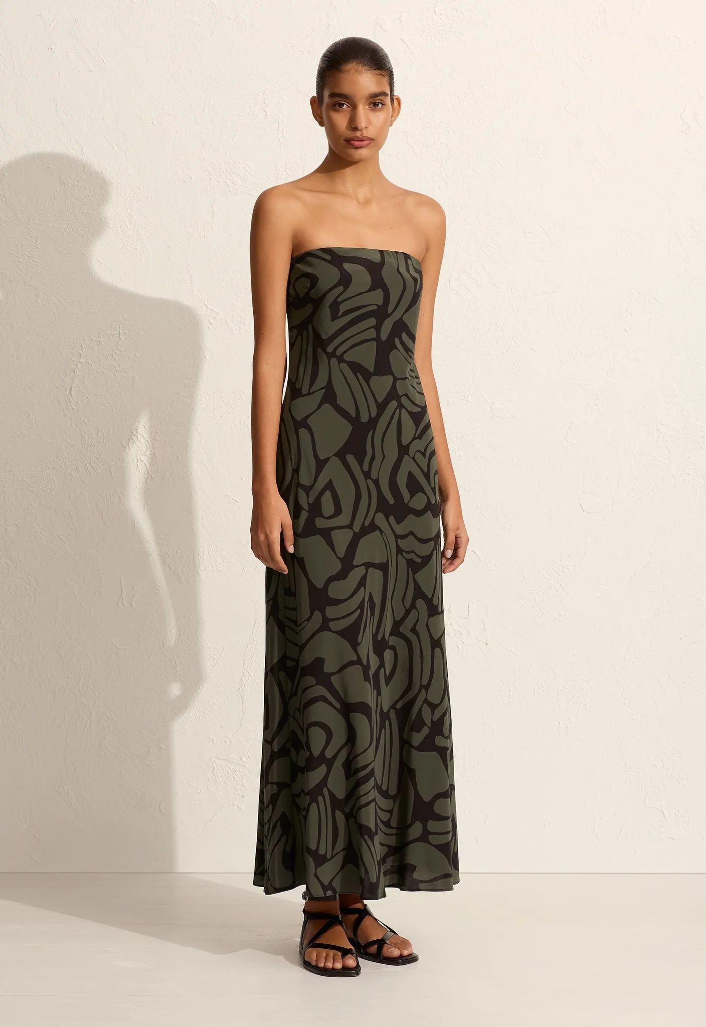 Bias Column Dress - Pebble sold by Matteau product image thumbnail 3