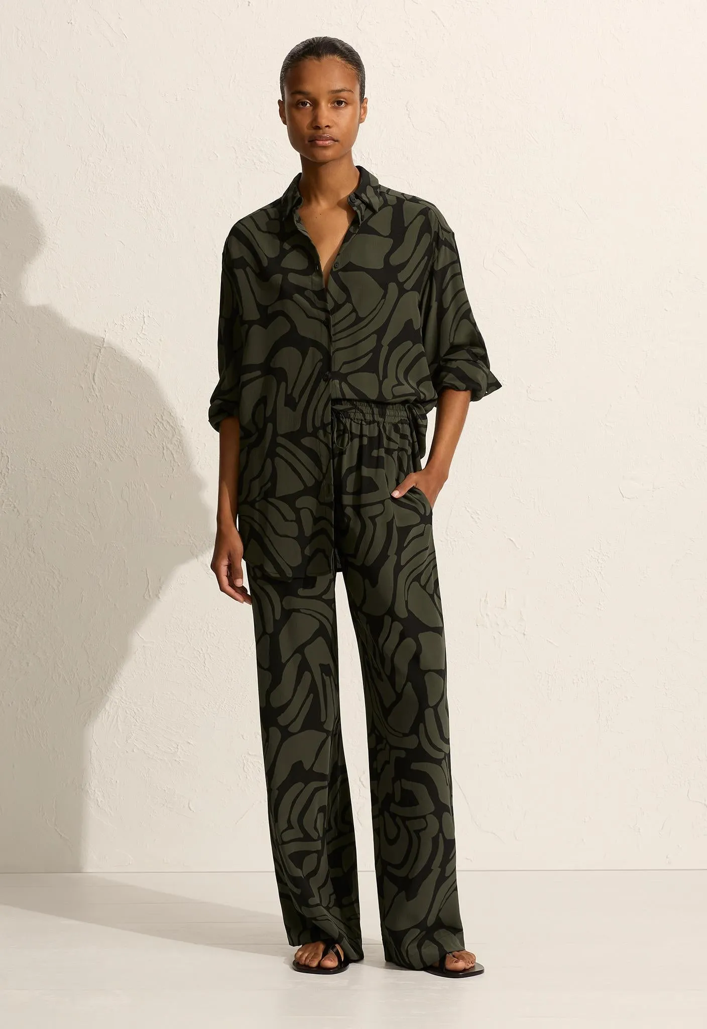 Drawstring Trouser - Pebble sold by Matteau