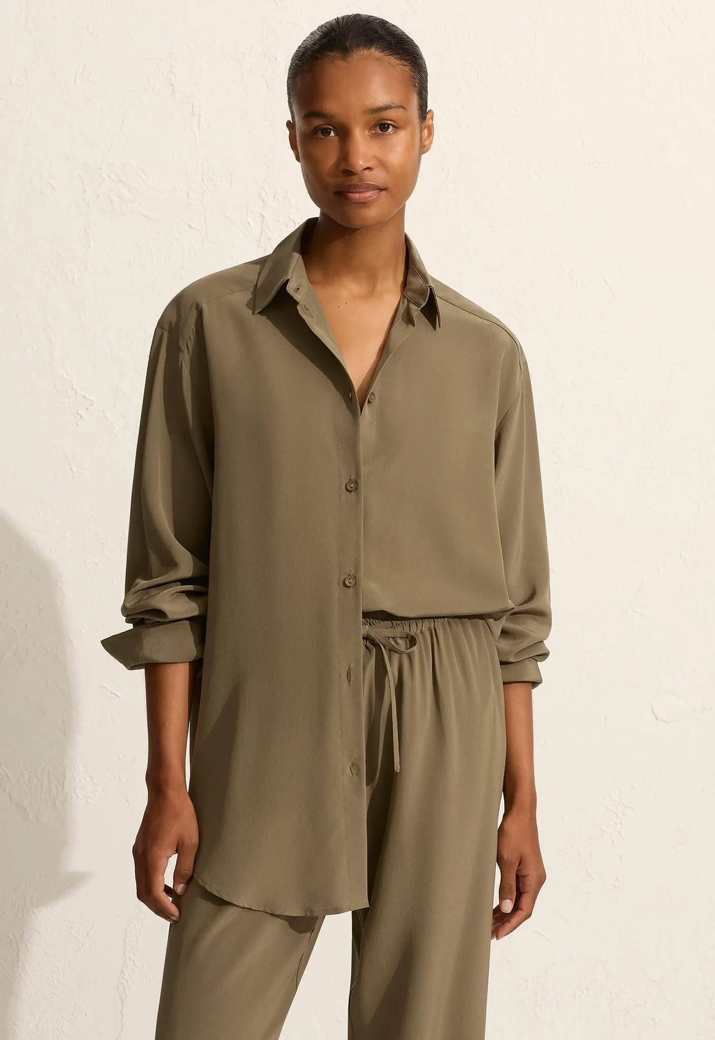 Long Sleeve Silk Shirt - Willow sold by Matteau