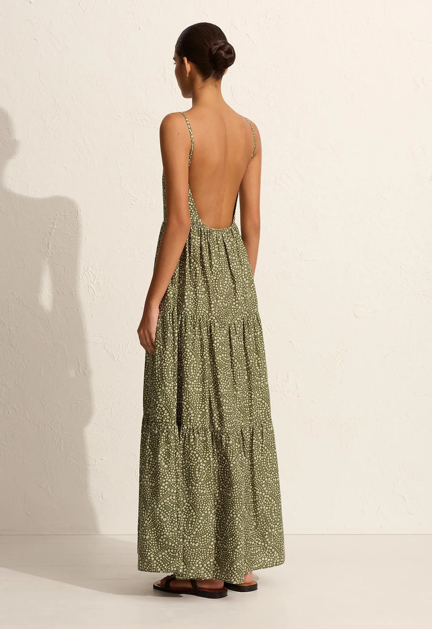 Tiered Low Back Sundress - Jasmine (Olive) sold by Matteau product image thumbnail 4