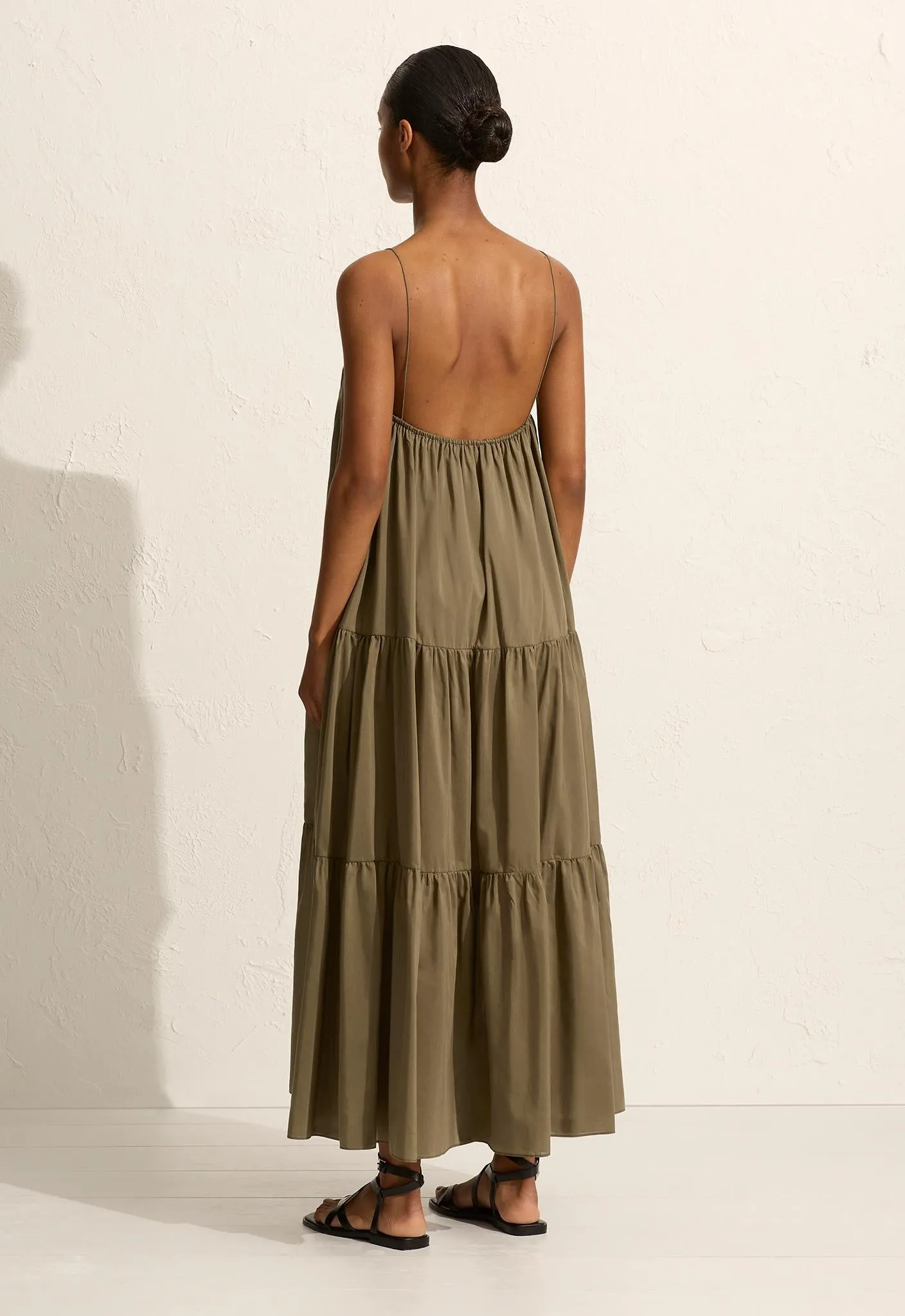 Voluminous Tiered Sundress - Olive sold by Matteau product image thumbnail 4