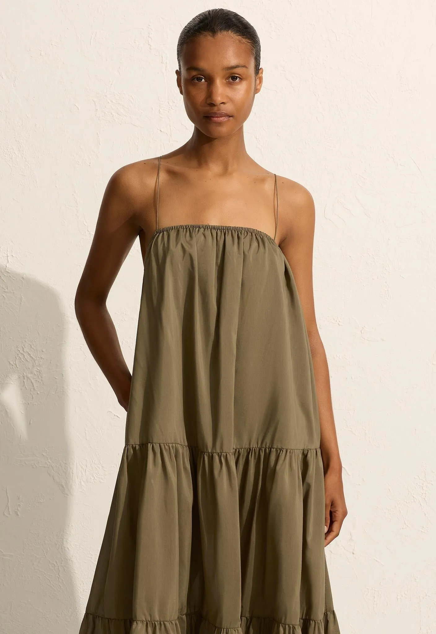 Voluminous Tiered Sundress - Olive sold by Matteau product image thumbnail 2