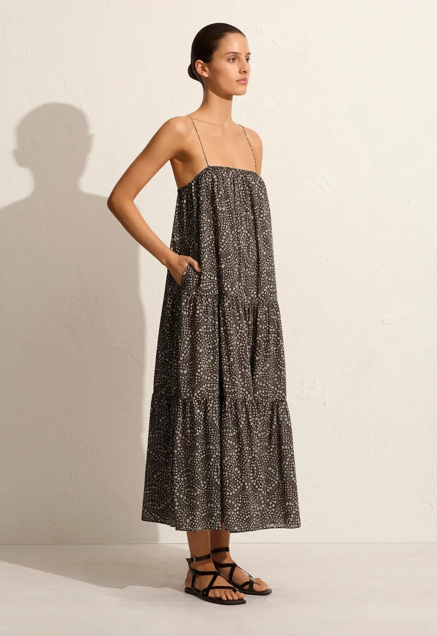 Voluminous Tiered Sundress - Jasmine (Cocoa) sold by Matteau product image thumbnail 3