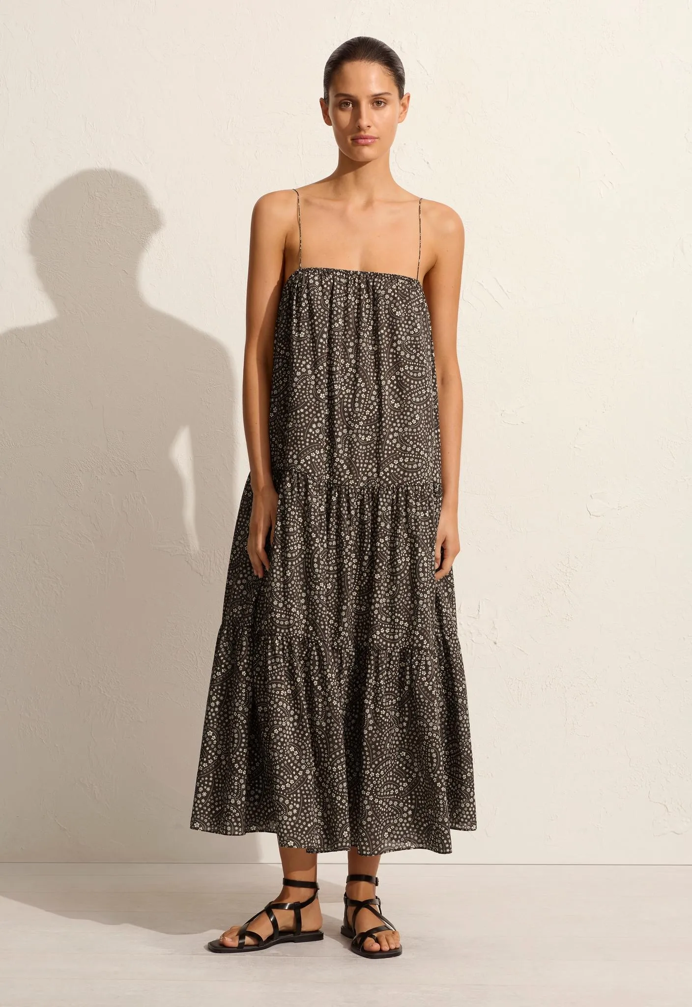 Voluminous Tiered Sundress - Jasmine (Cocoa) sold by Matteau