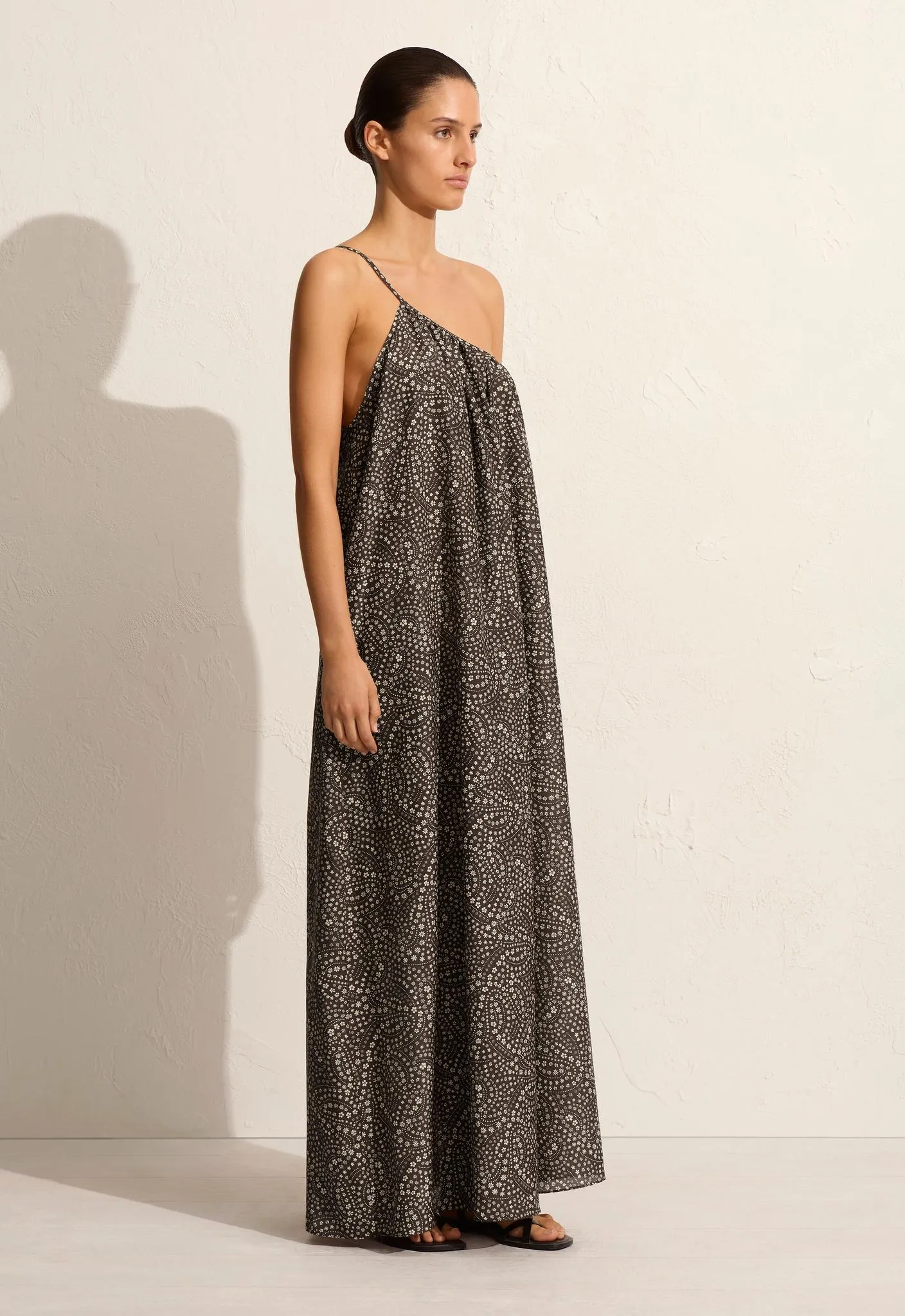 Voluminous One Shoulder Dress - Jasmine (Cocoa) sold by Matteau product image thumbnail 3