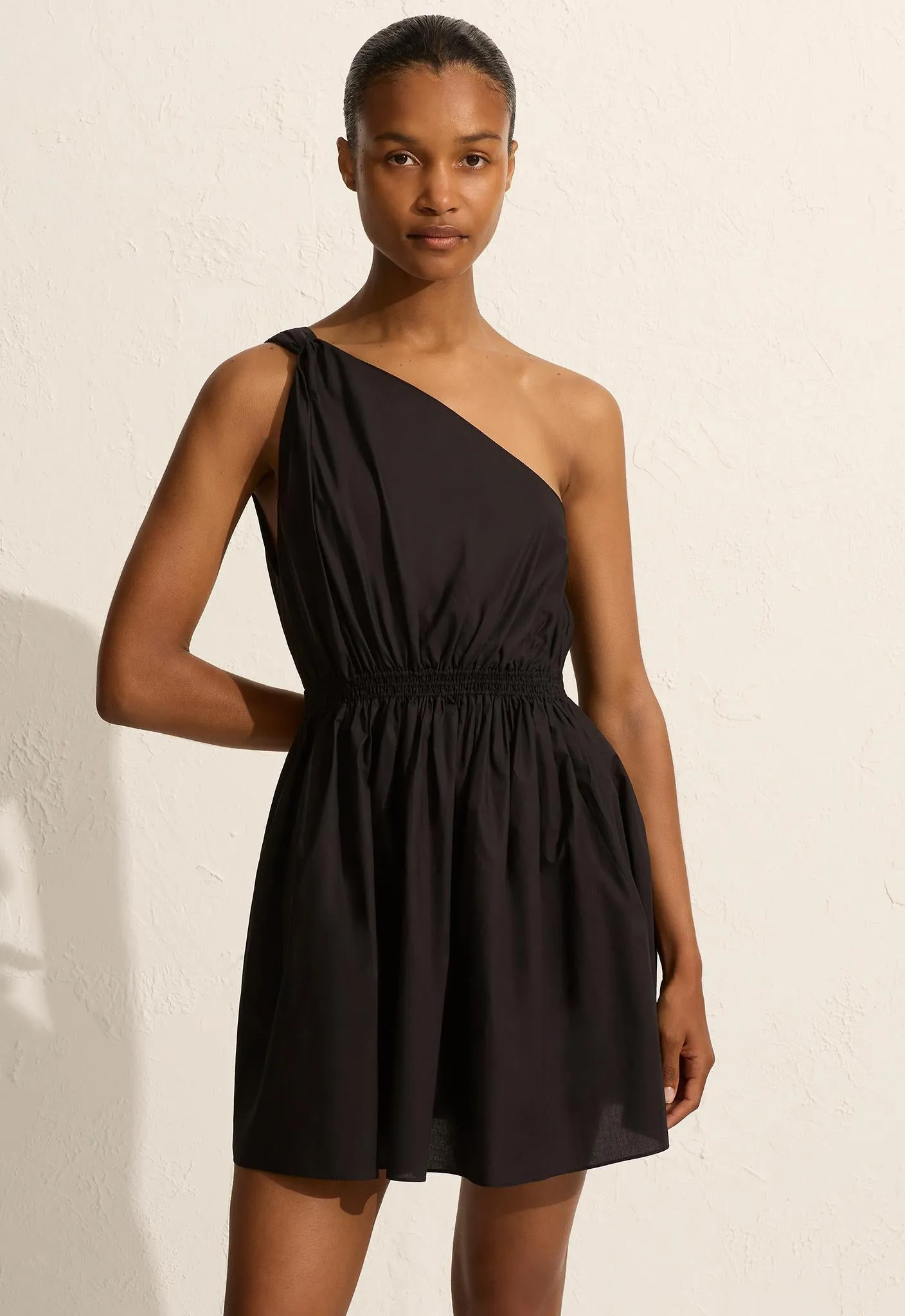 Twist Shoulder Mini Dress - Black sold by Matteau product image thumbnail 2