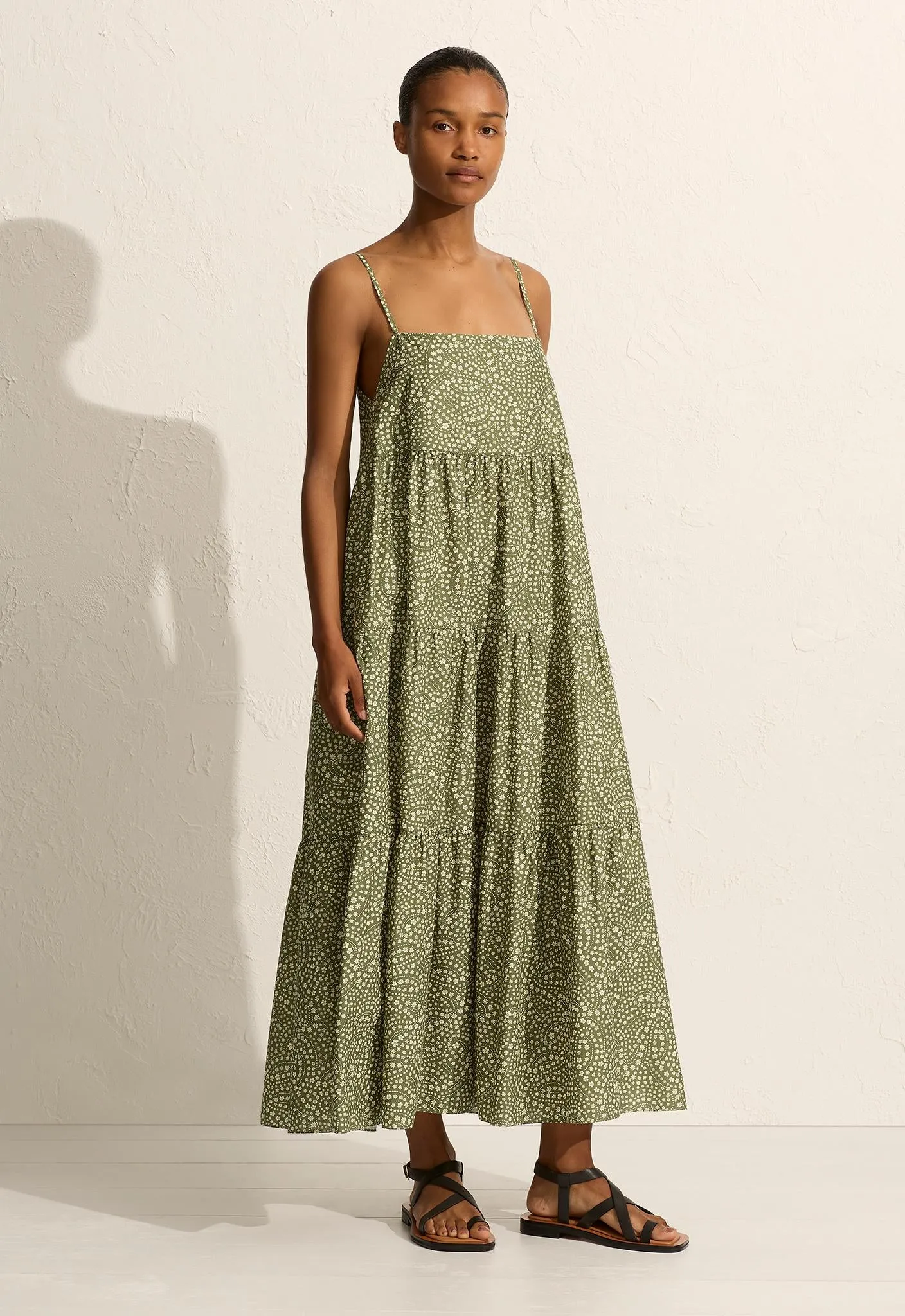 Tiered Sundress - Jasmine (Olive) sold by Matteau product image thumbnail 2