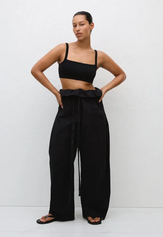 Fisherman Drawcord Pant - Black sold by Matteau