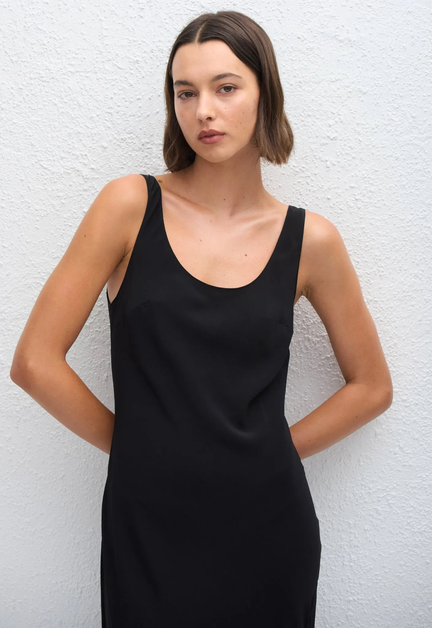 Bias Tank Dress - Black sold by Matteau product image thumbnail 3