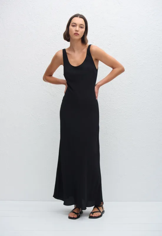 Bias Tank Dress - Black sold by Matteau
