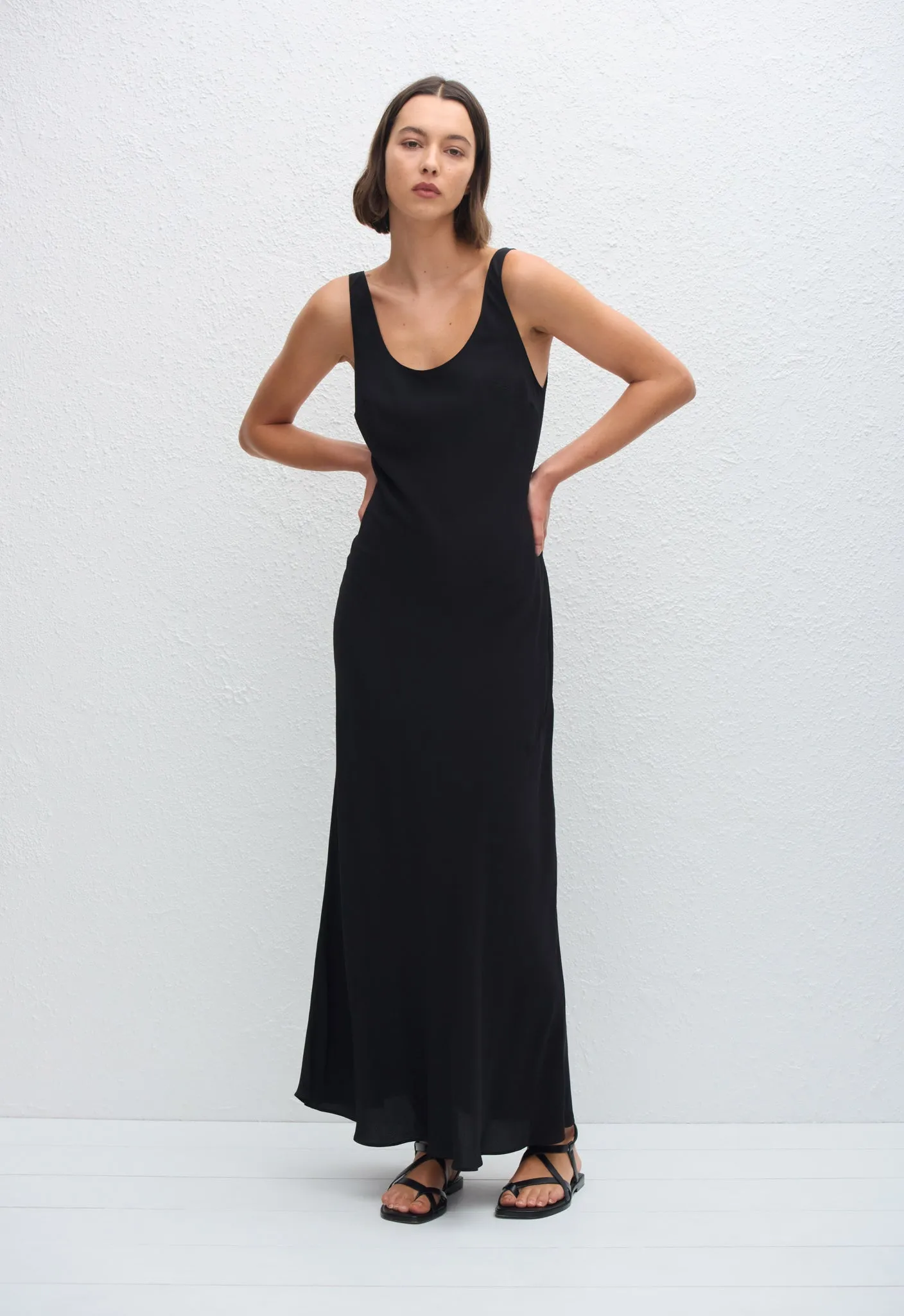 Bias Tank Dress - Black sold by Matteau