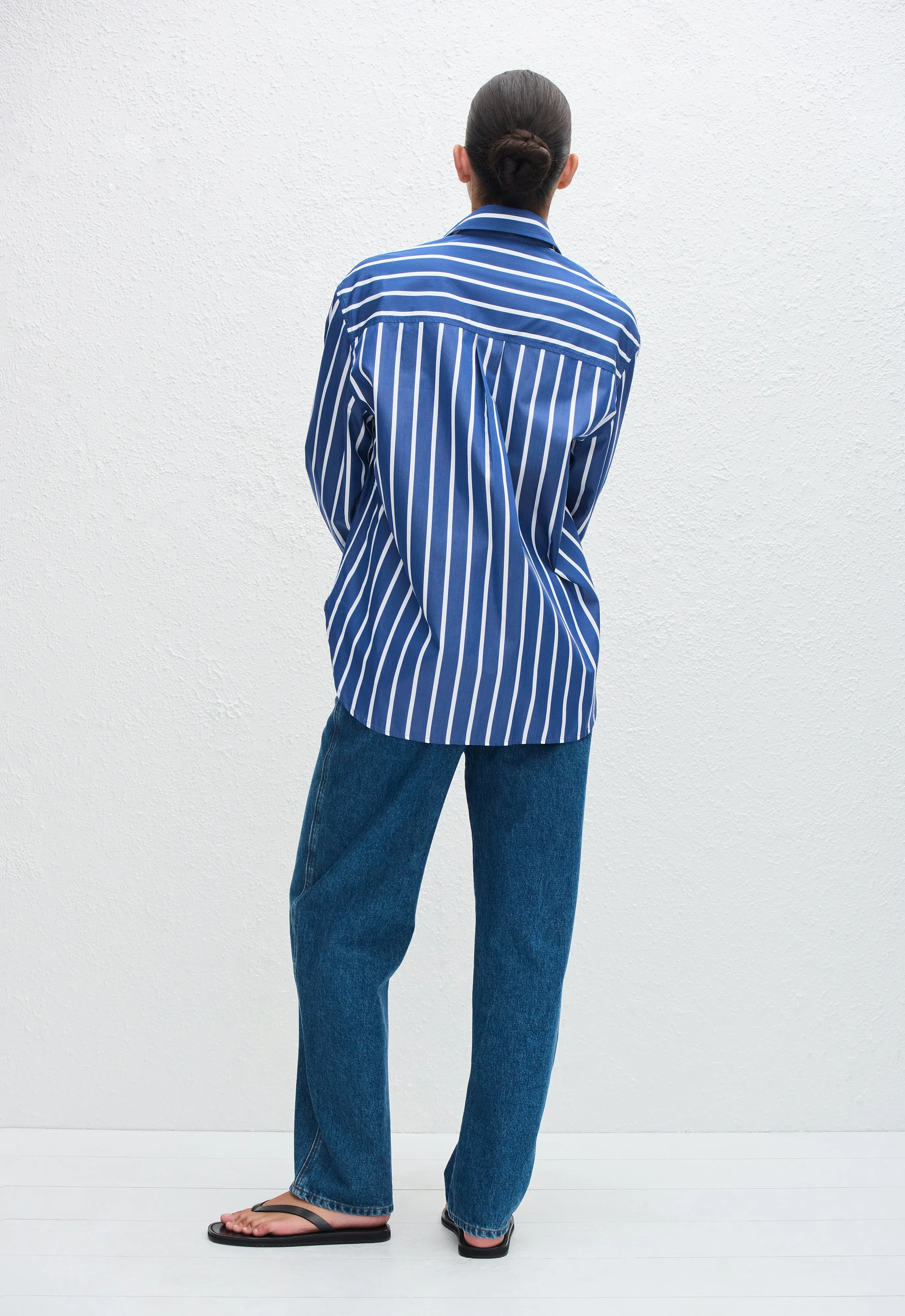 Classic Stripe Shirt - Marine Stripe sold by Matteau product image thumbnail 4