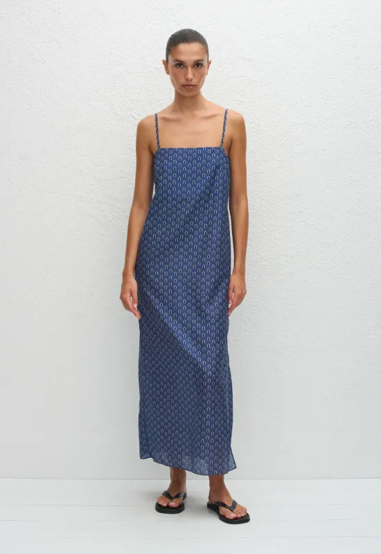 Square Shift Midi Dress - Cassis sold by Matteau