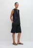 Sleeveless Pintuck Tunic - Black sold by Matteau