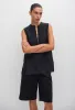 Sleeveless Pintuck Tunic - Black sold by Matteau