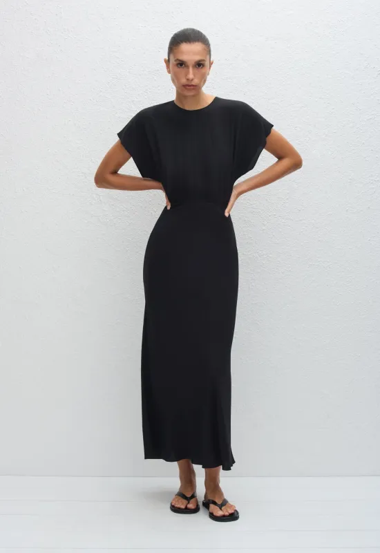 Bias Midi Tee Dress - Black sold by Matteau