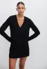Deep V Mini Dress - Black sold by Matteau