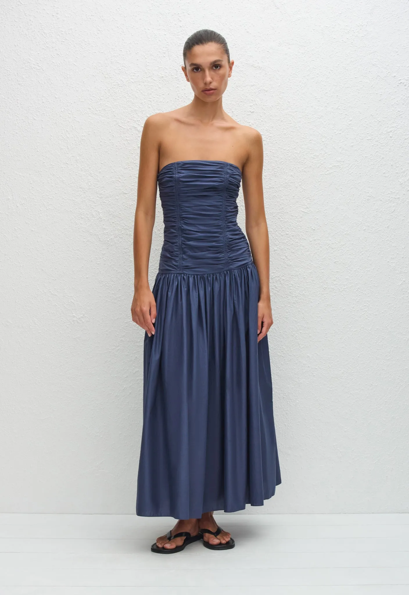 Strapless Drop Waist Dress - Dusk sold by Matteau