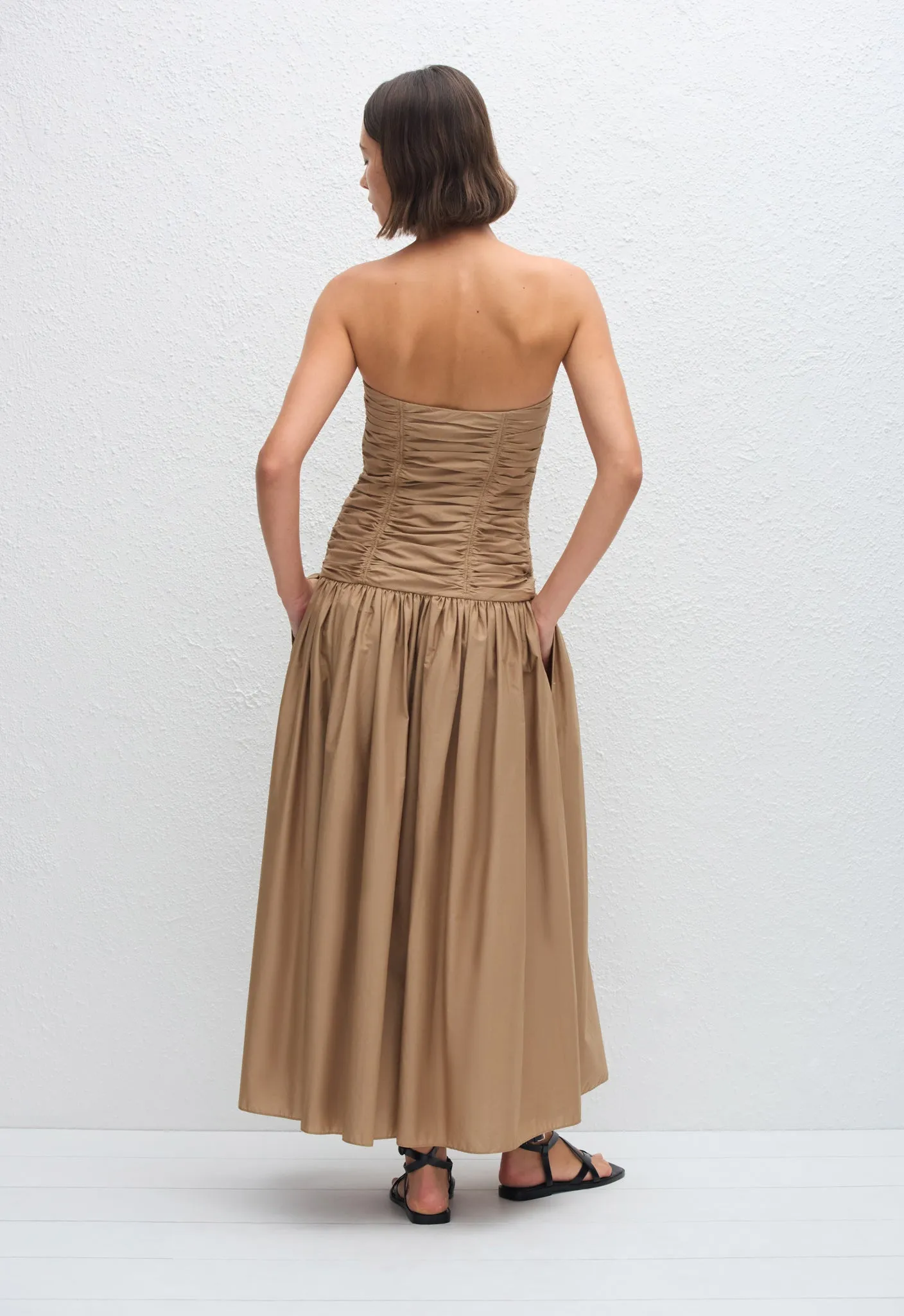 Strapless Drop Waist Dress - Stone sold by Matteau product image thumbnail 3
