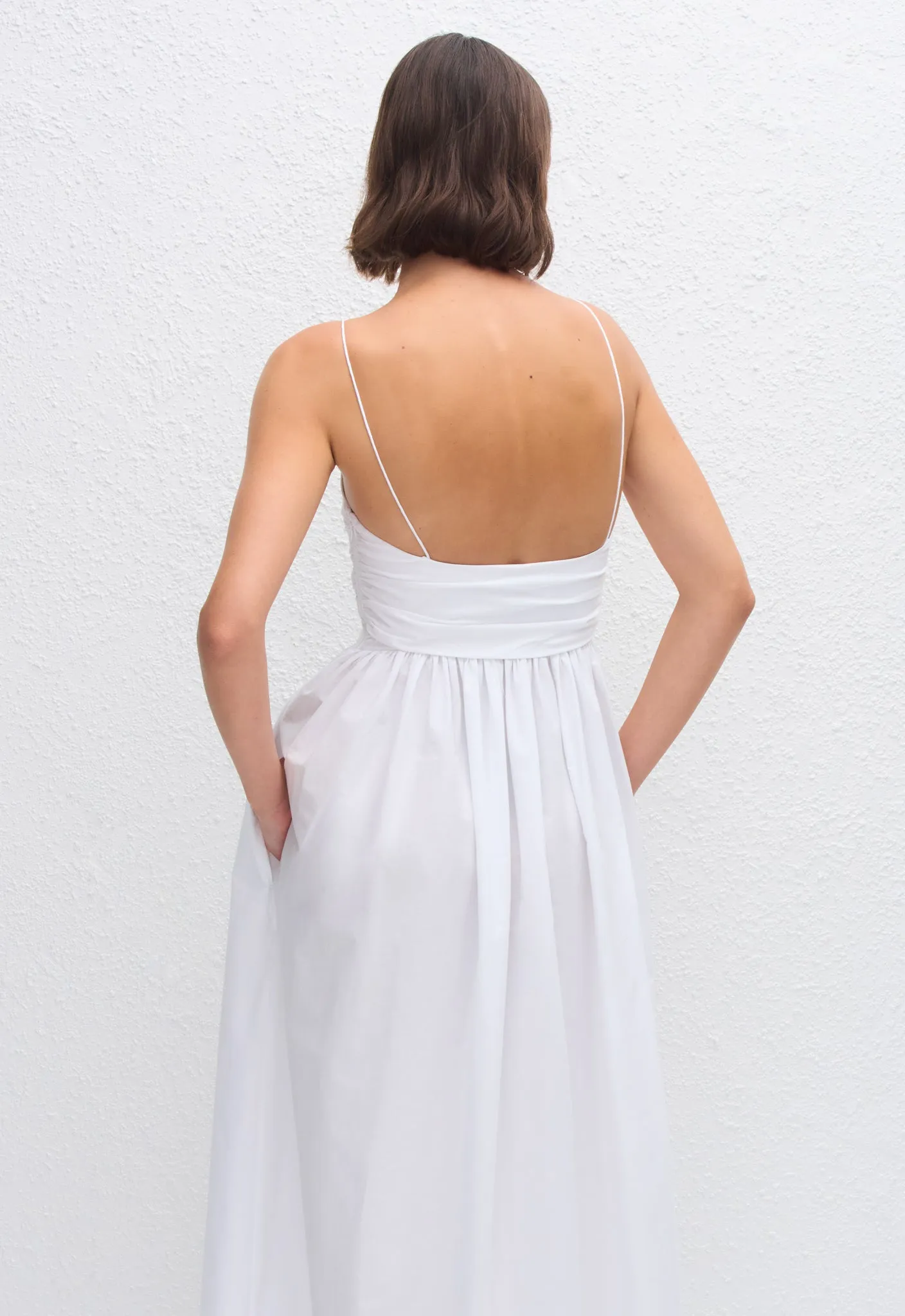Gathered Bodice Dress - White sold by Matteau product image thumbnail 2