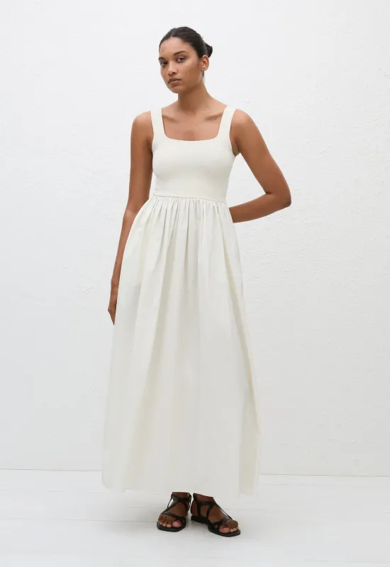 Knit And Cotton Dress - Ecru sold by Matteau