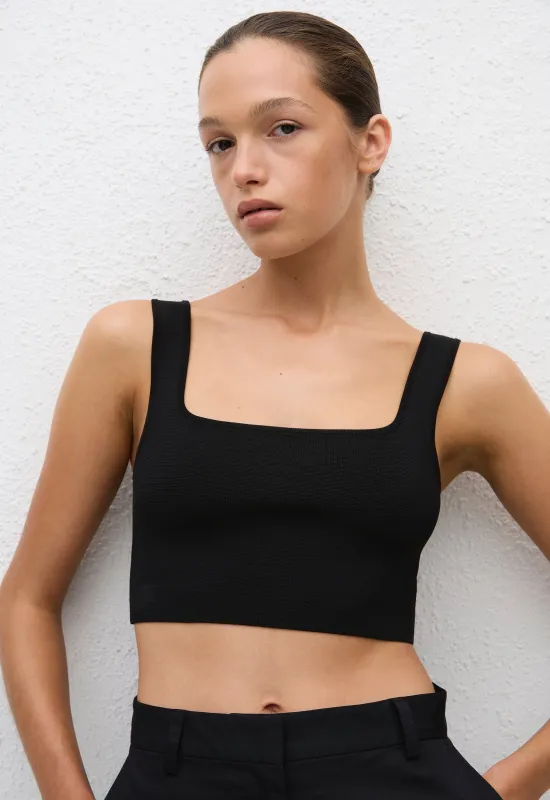 Nineties Crop Tank - Black sold by Matteau