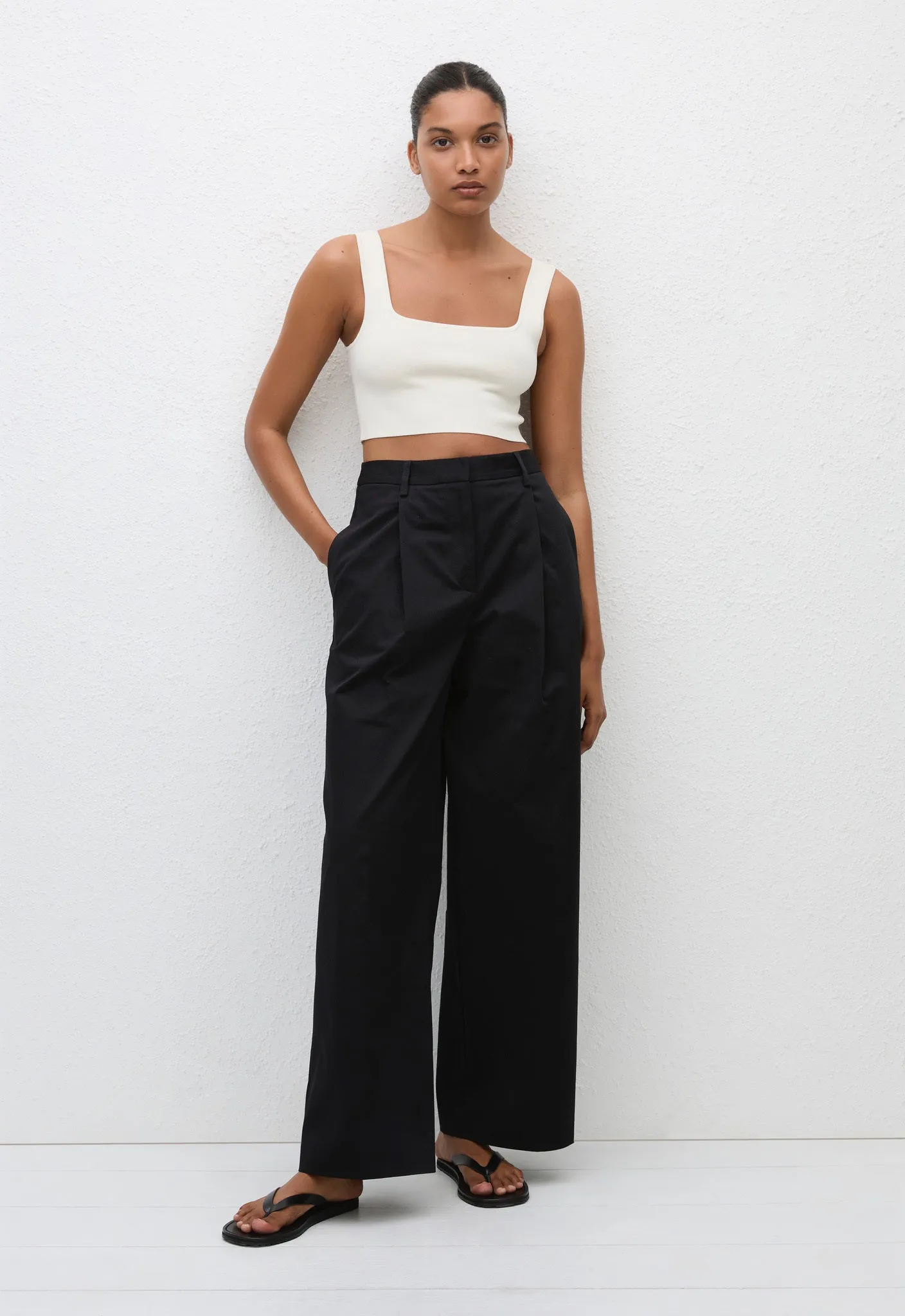 Nineties Crop Tank - Ecru sold by Matteau product image thumbnail 2