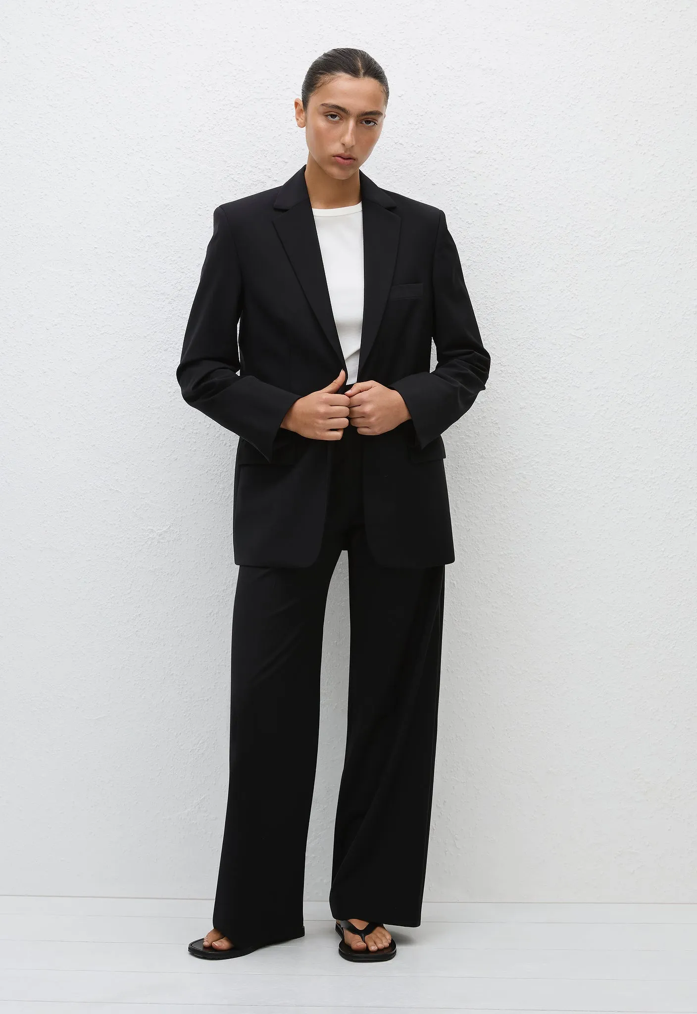 Relaxed Tailored Blazer - Black sold by Matteau