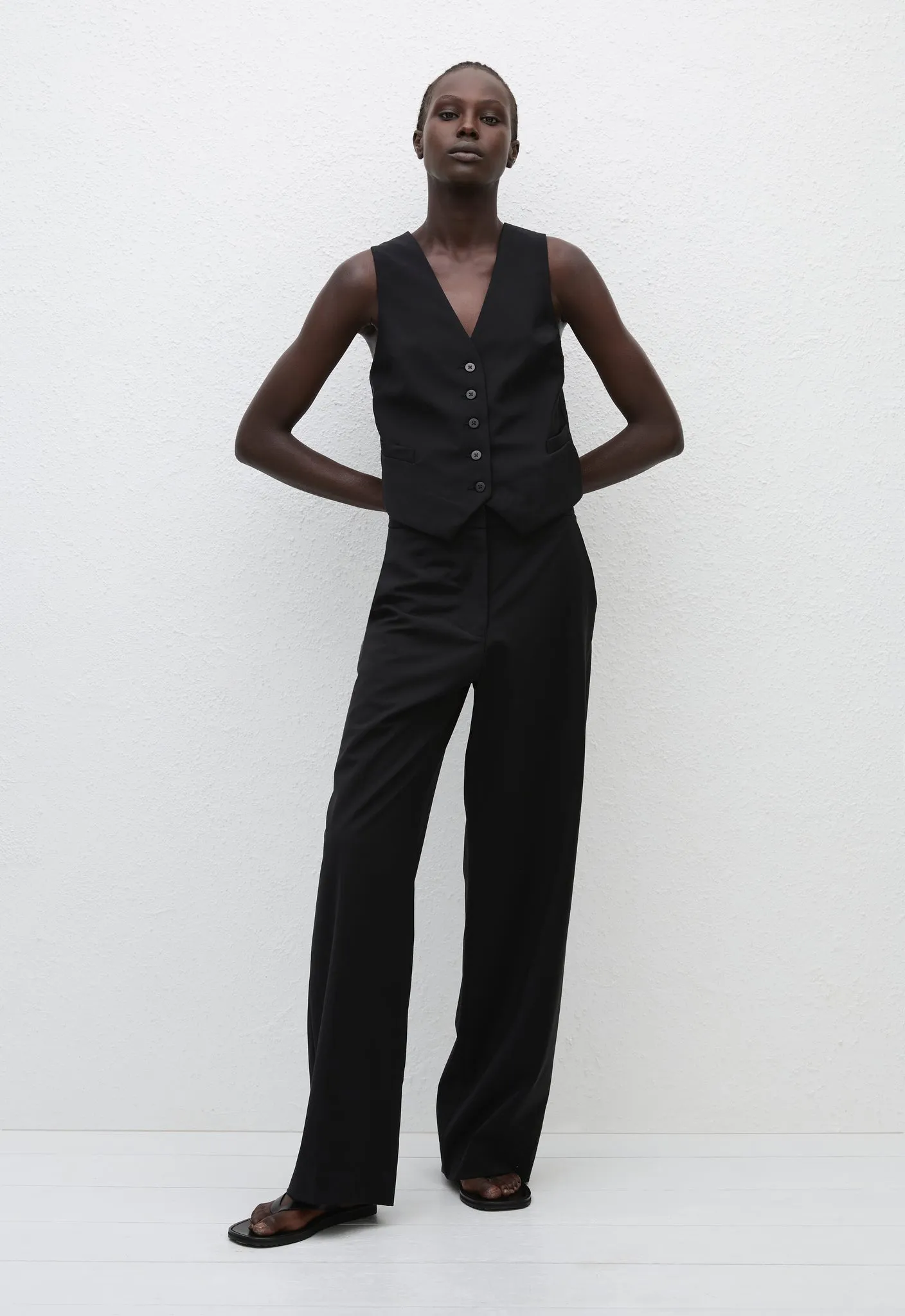 Tailored Waistcoat - Black sold by Matteau