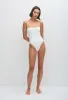 Petite Square Maillot - Chalk Crinkle sold by Matteau