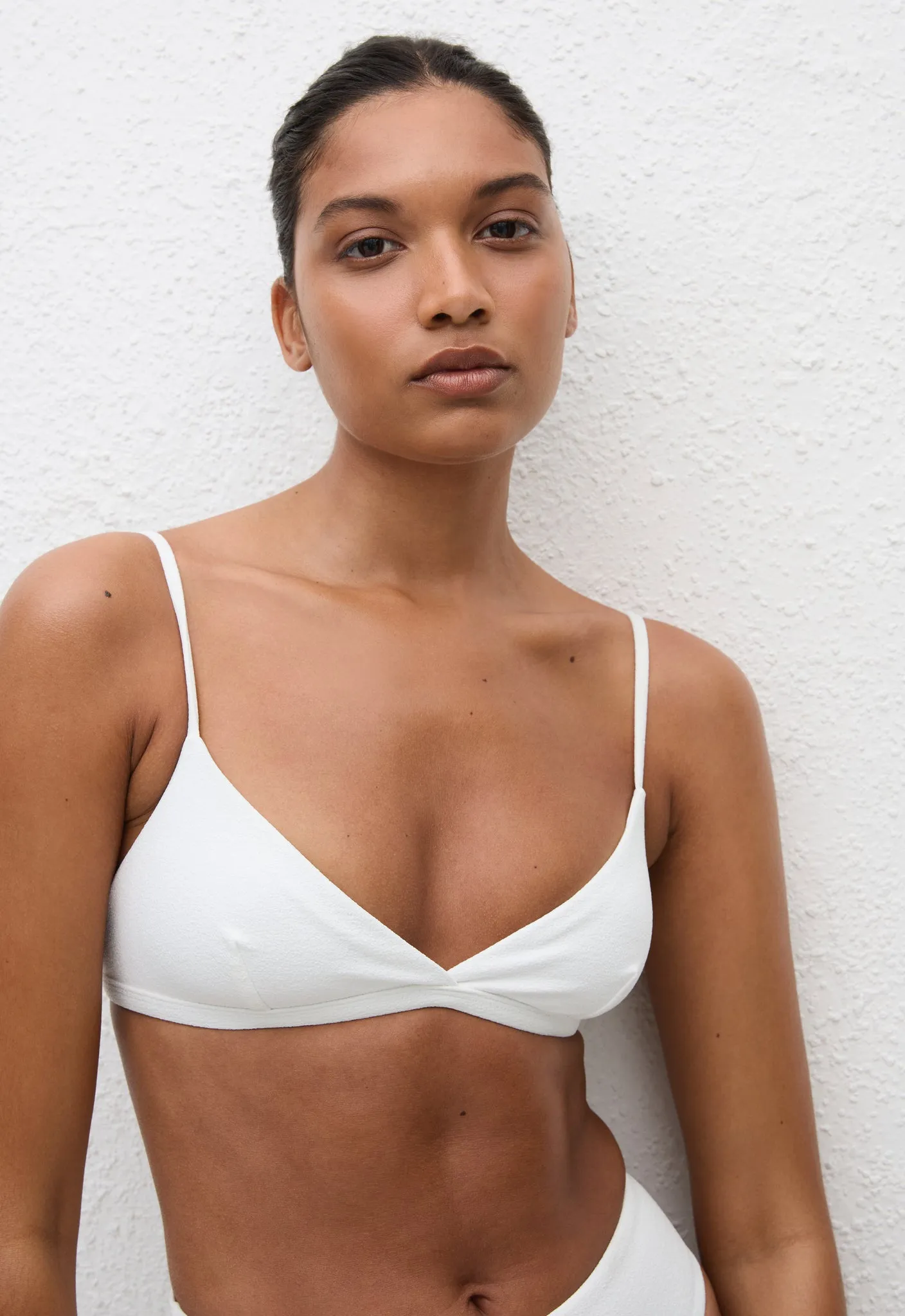 Tri Crop Top - Chalk Crinkle sold by Matteau product image thumbnail 3