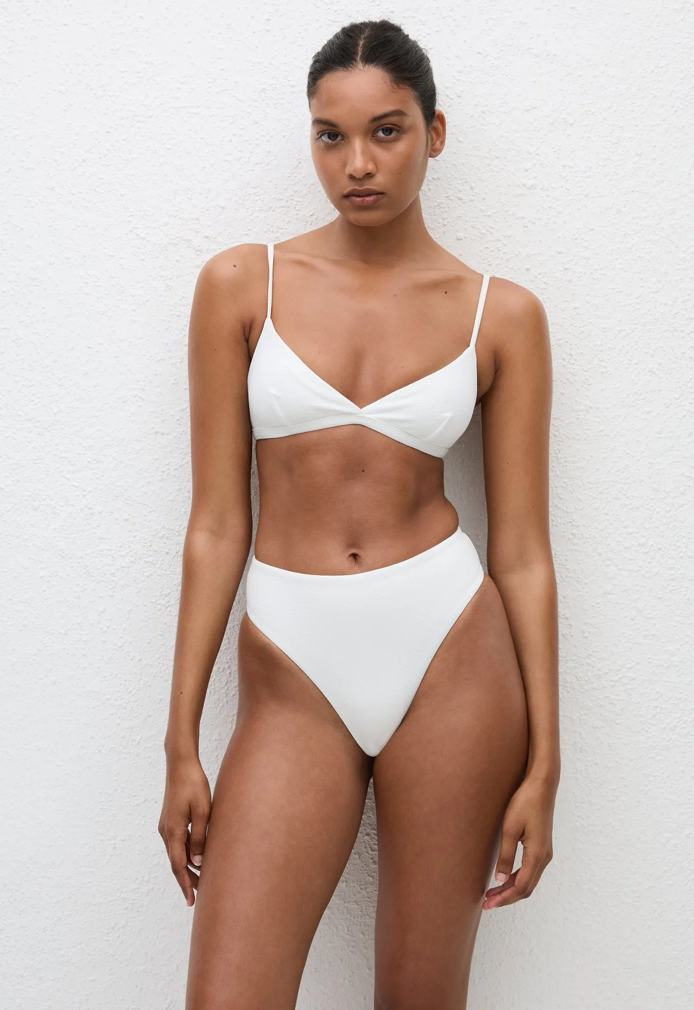 Tri Crop Top - Chalk Crinkle sold by Matteau product image thumbnail 2