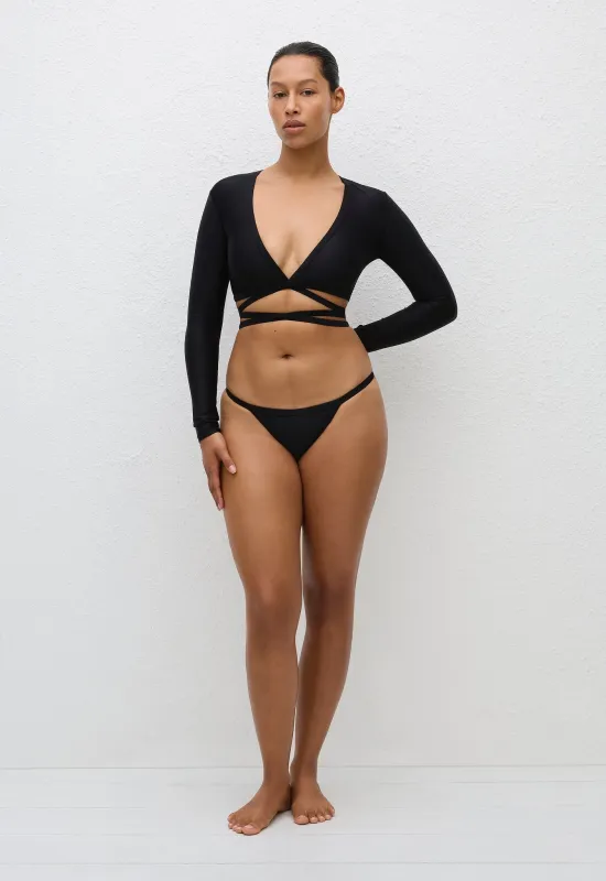 Wrap Sun Top - Black sold by Matteau